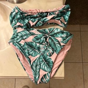 BRAND NEW! Kenny Flowers swimsuit top/high waste bottom